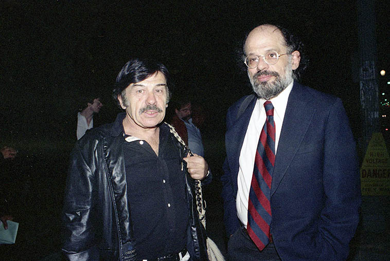 Two poets: Harold Norse and Allen Ginsberg -- photo by Mark Weber -- February 19, 1982 Los Angeles